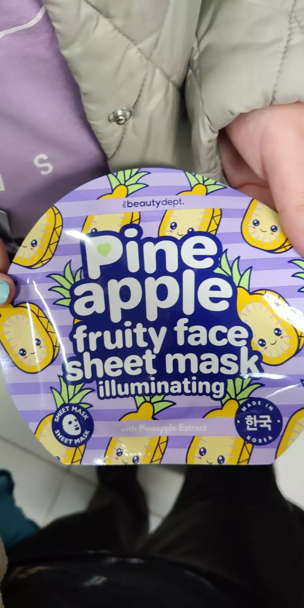 THE BEAUTY DEPT - Pineapple - Fruity face sheet mask illuminating