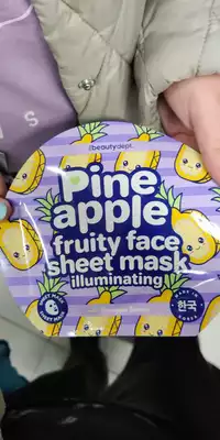 THE BEAUTY DEPT - Pineapple - Fruity face sheet mask illuminating