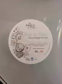 UN BATTEMENT D'AILE - Bulle de coton - Crème visage et corps