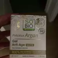 SO'BIO ÉTIC - Précieux argan - Gel anti-âge notte