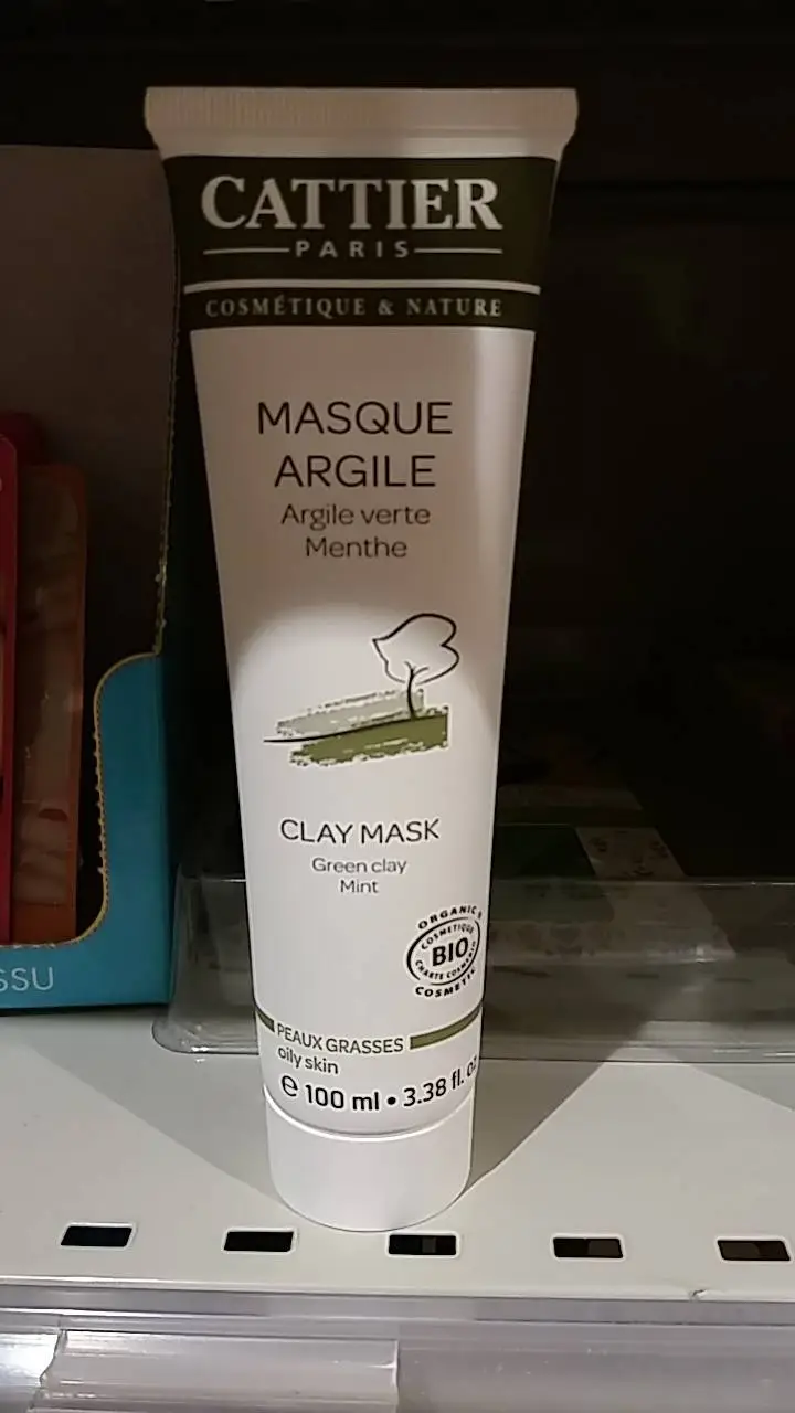 CATTIER - Masque à  l'Argile Verte Menthe Peaux grasses