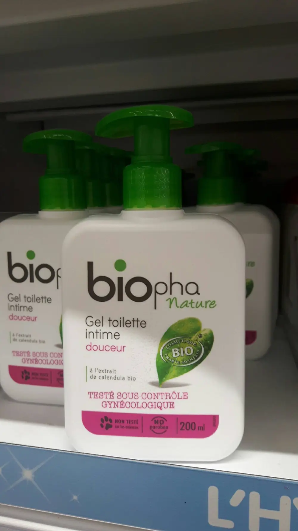 BIOPHA NATURE - Gel toilette intime douceur au calendula bio