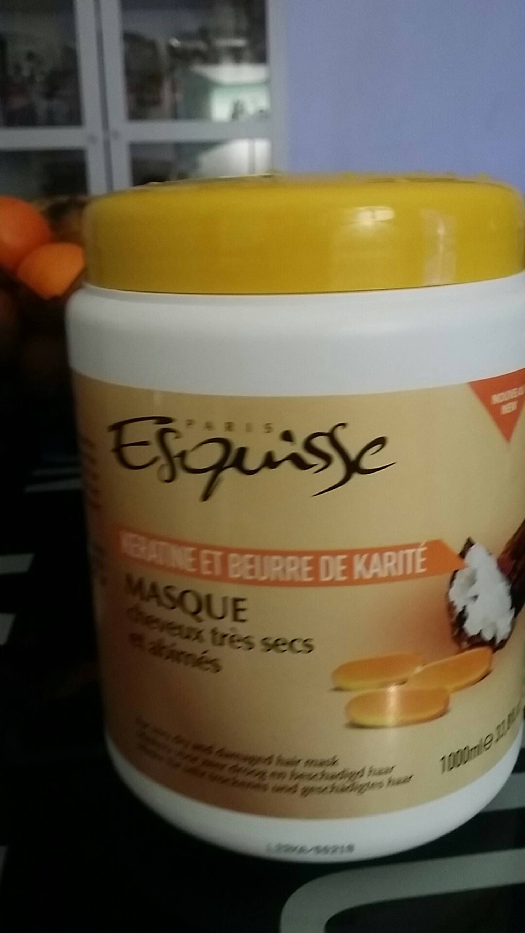 Masque Capillaire Kératine & beurre de karité Esquisse 1000ml