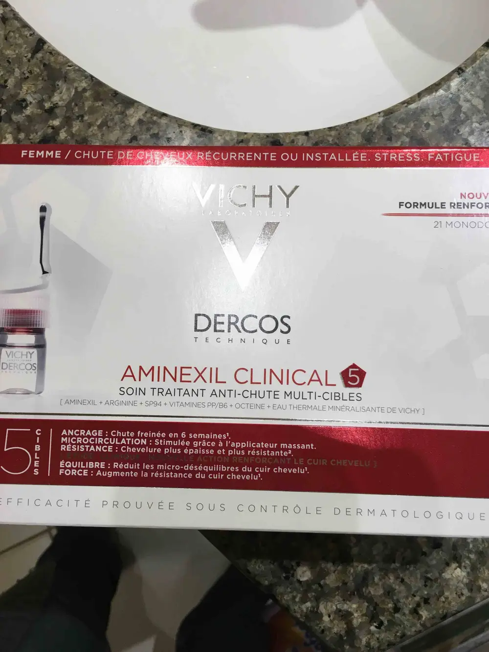 VICHY - Dercos aminexil clinical 5 - soin traitant anti-chute multi cibles