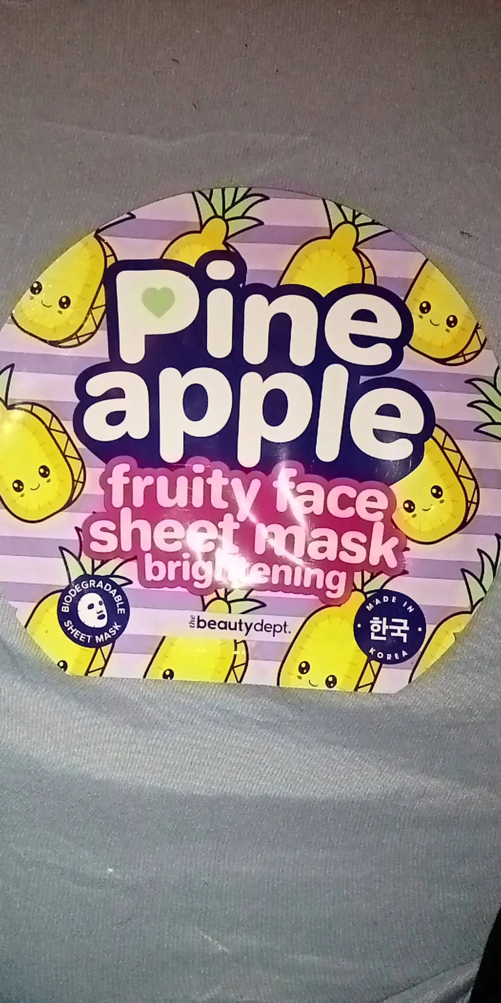 THE BEAUTY DEPT - Pineapple fruity face sheet mask