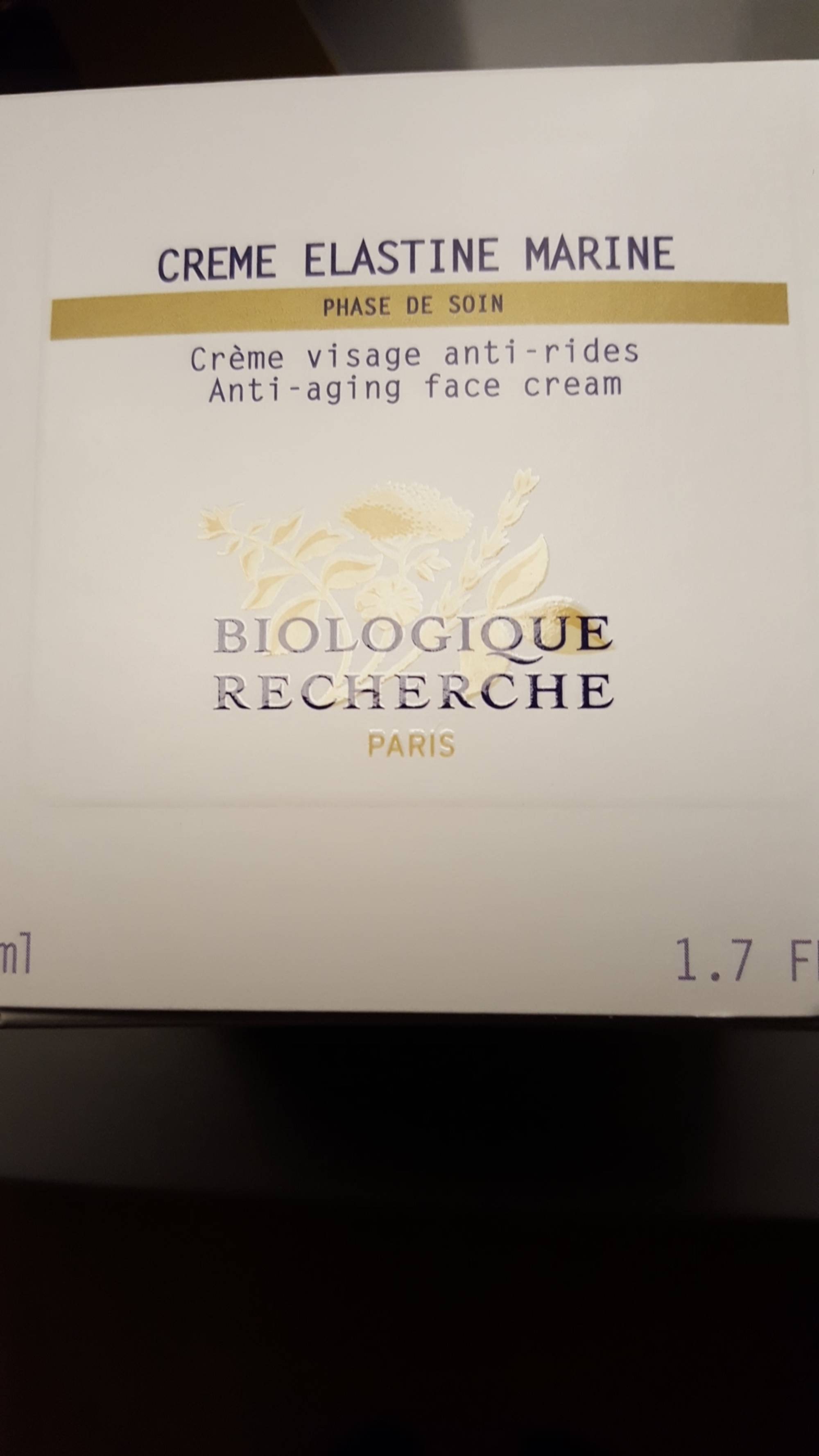 BIOLOGIQUE RECHERCHE - Crème élastine Marine - Crème visage anti-rides