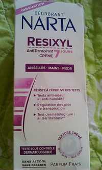 NARTA - Resixyl - Anti-transpirant crème 7 jours 