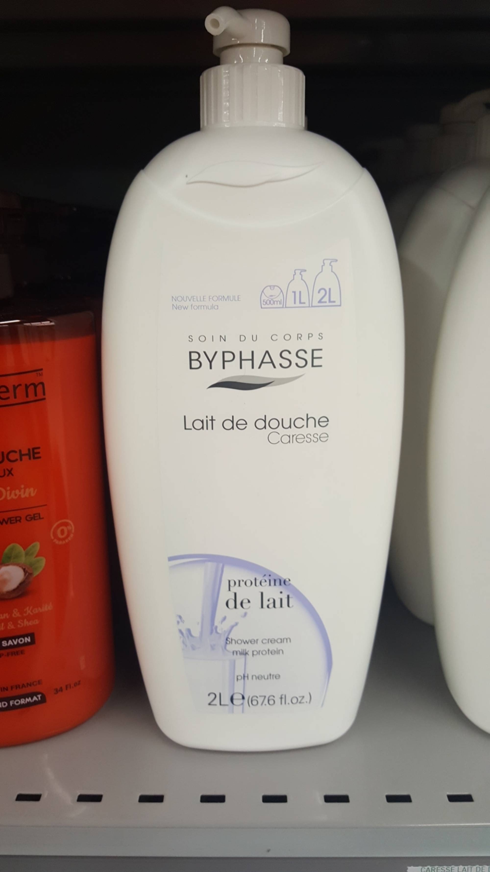 BYPHASSE - Lait de douche caresse au protéine de lait