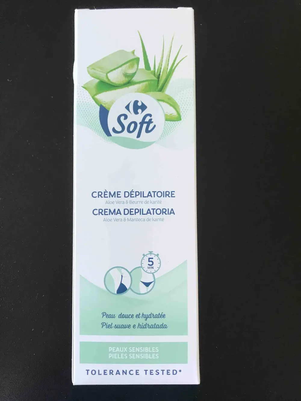 CARREFOUR - Soft - Crème dépilatoire Aloe vera & beurre de karité