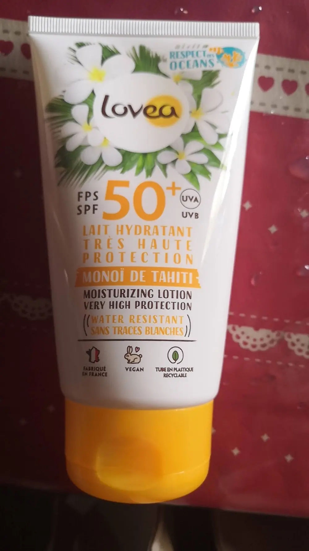 LOVEA - Monoï de tahiti - Lait hydratant très haute protection SPF50+