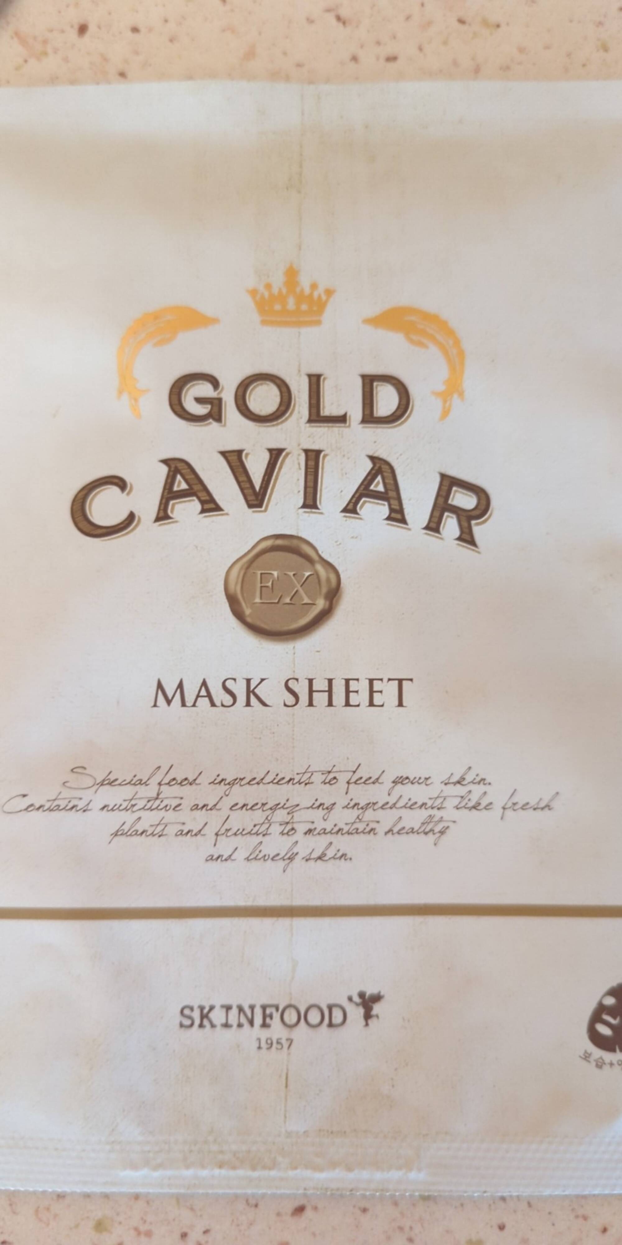 SKINFOOD - Gold caviar - Mask sheet