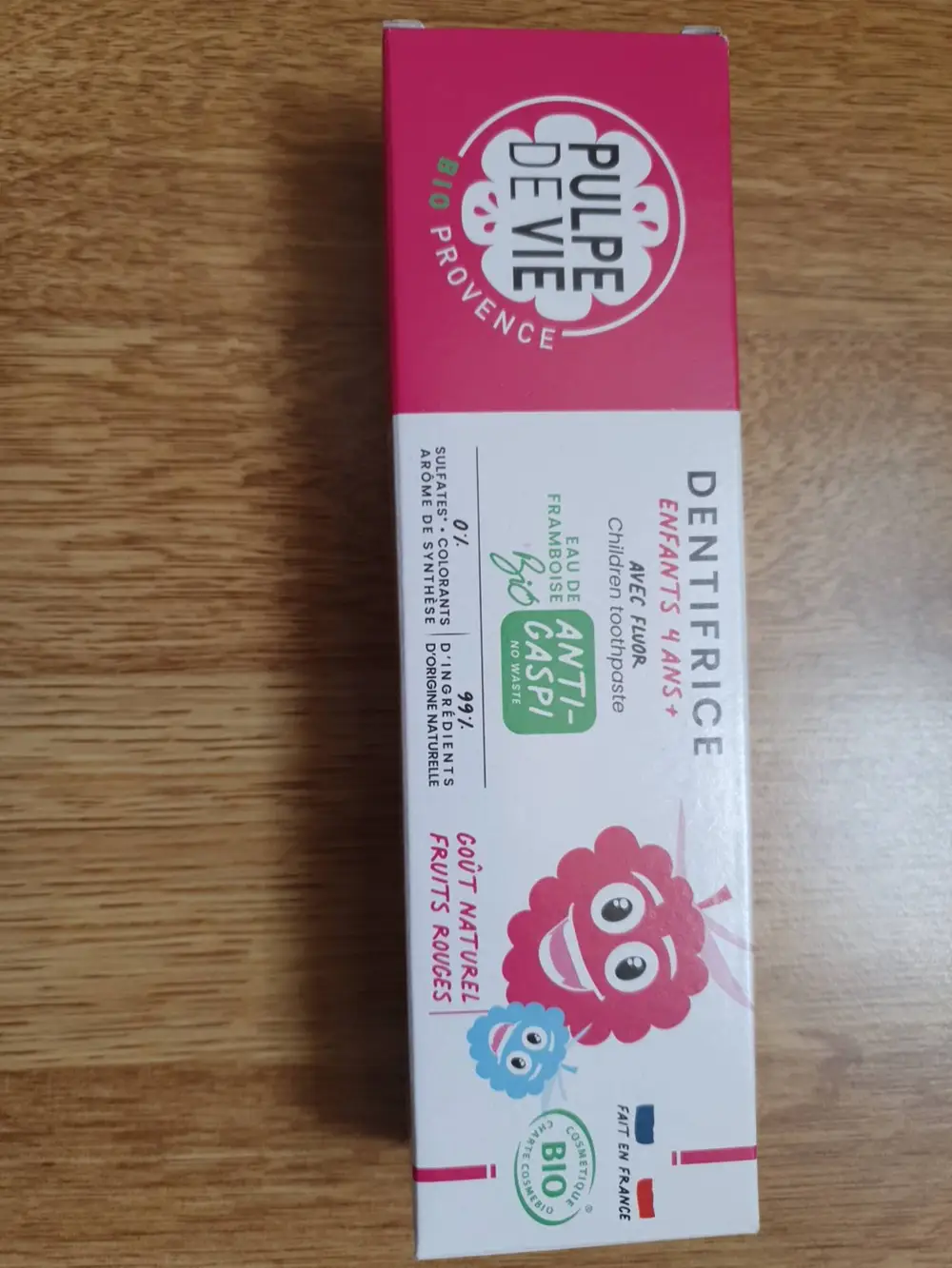 PULPE DE VIE - Dentifrice enfants 4 ans