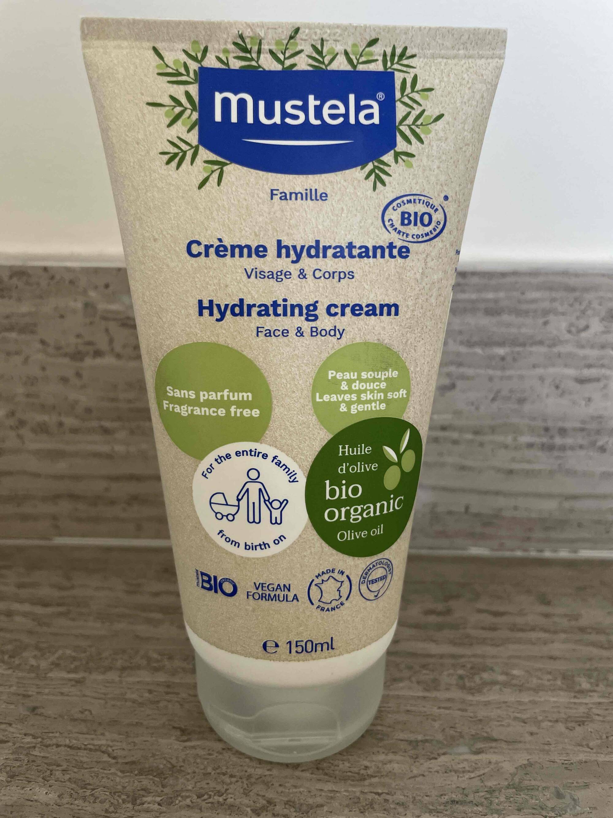 MUSTELA - Crème hydratante visage et corps à l'huile d'olive bio