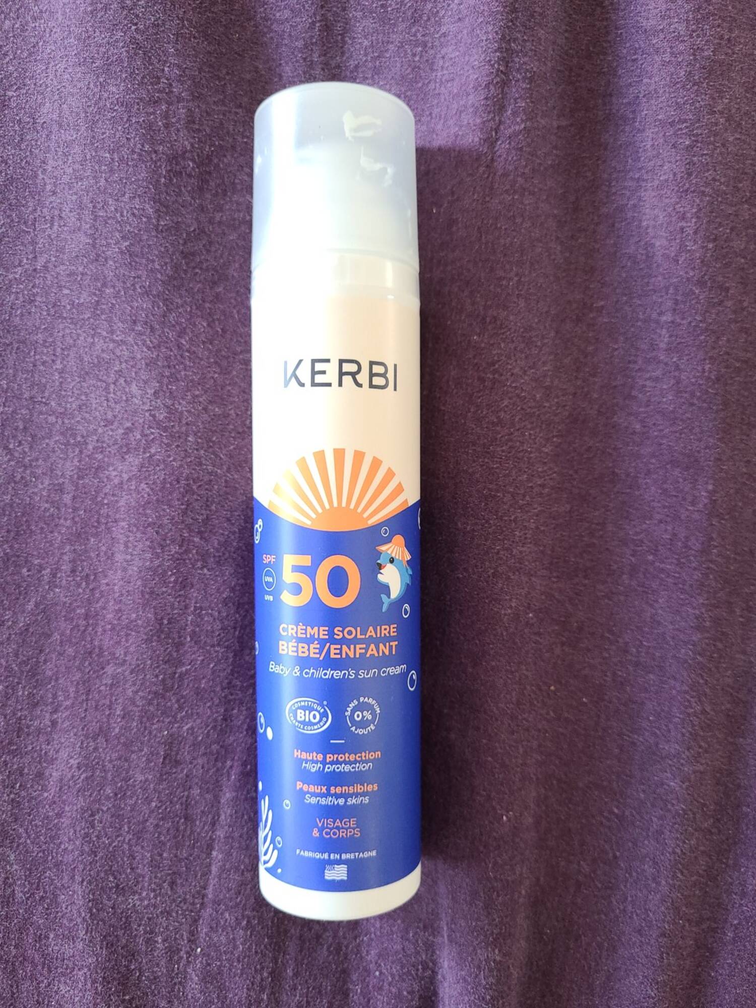 KERBI - Crème solaire bébé / enfant SPF 50