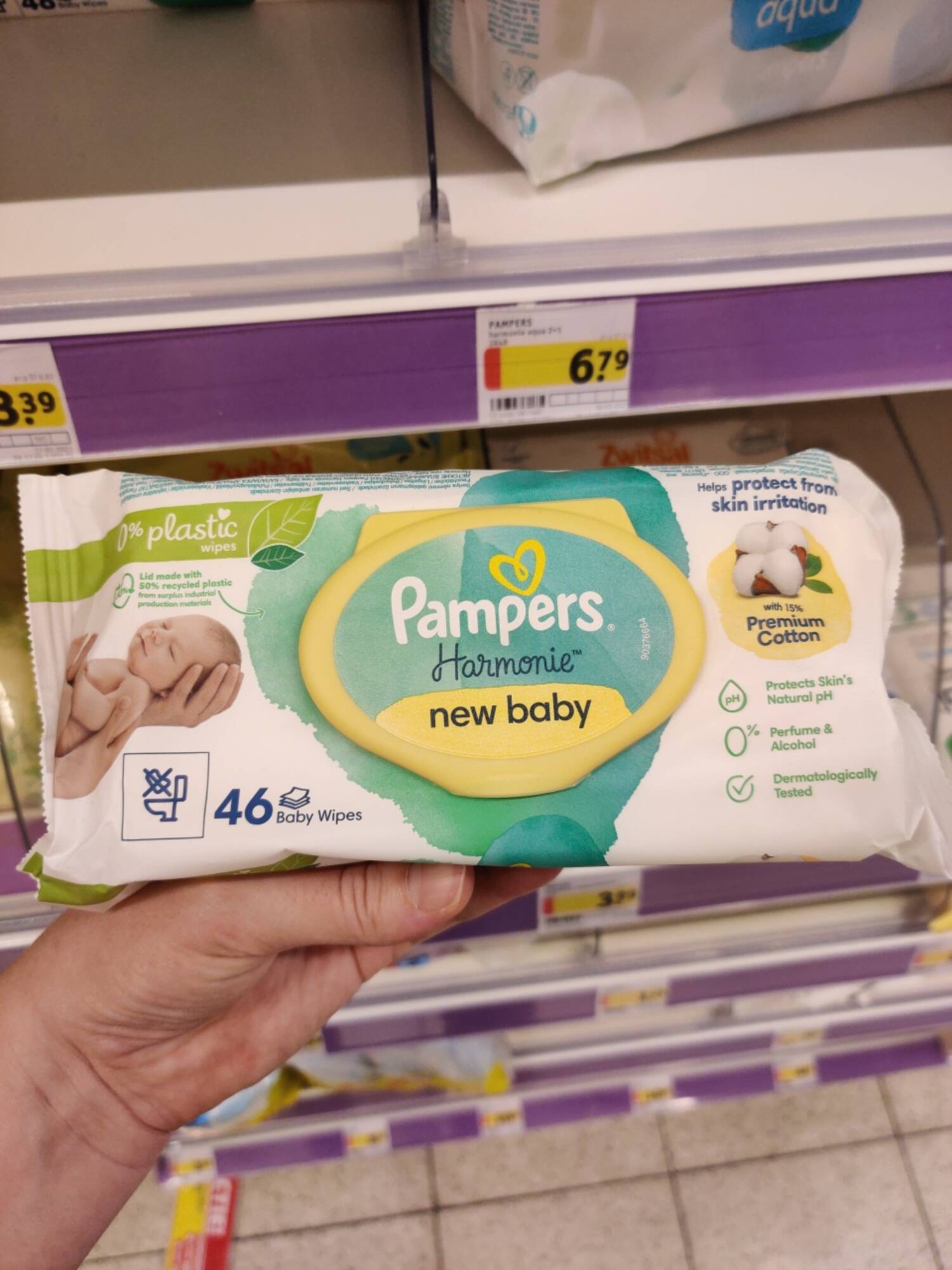 PAMPERS - Harmonie new baby - 46 baby wipes