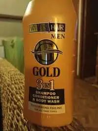 WHO'S HAIR ? - Men Gold - 3 in 1 shampoo conditioner & body wash