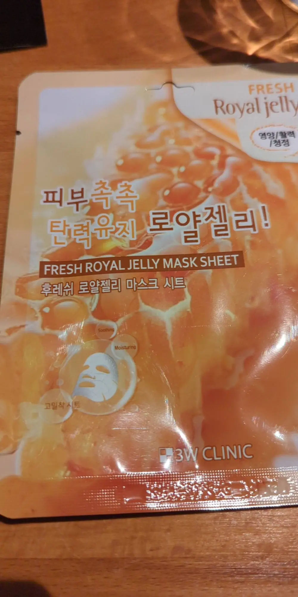 3W CLINIC - Fresh roayl jelly mask sheet