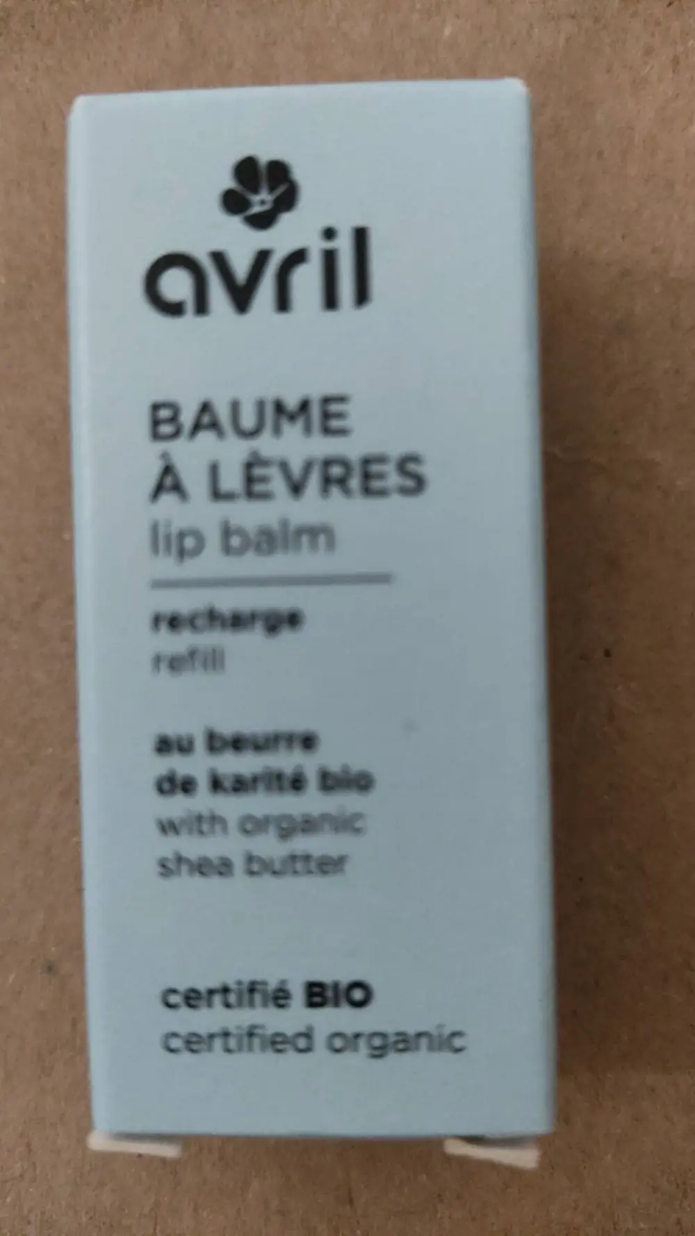 AVRIL - Baume à lèvres au beurre de karité bio