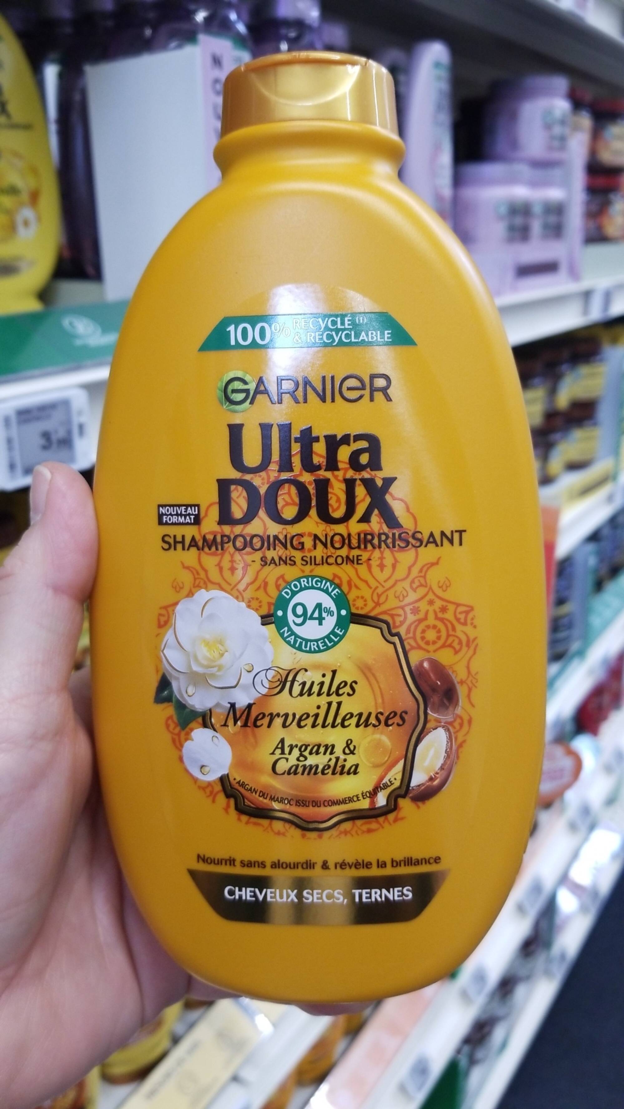 GARNIER - Ultra doux - Shampooing nourrissant sans silicone