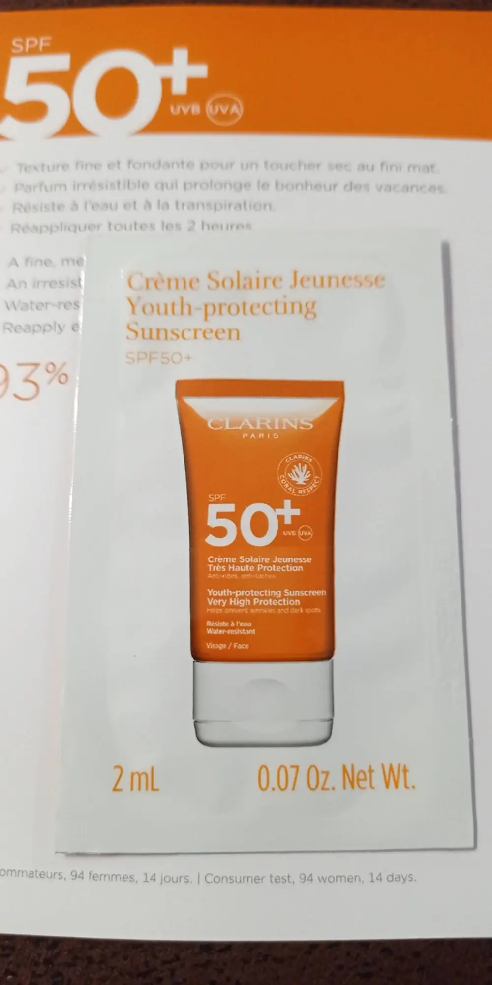 CLARINS - Crème solaire jeunesse SPF 50+