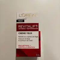 L'ORÉAL PARIS - Revitalift - Crème yeux pro-rétinol + centella asiatica
