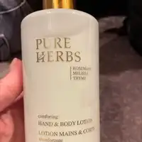 ADA COSMETICS - Pure herbs - Lotion mains et corps réconfortante