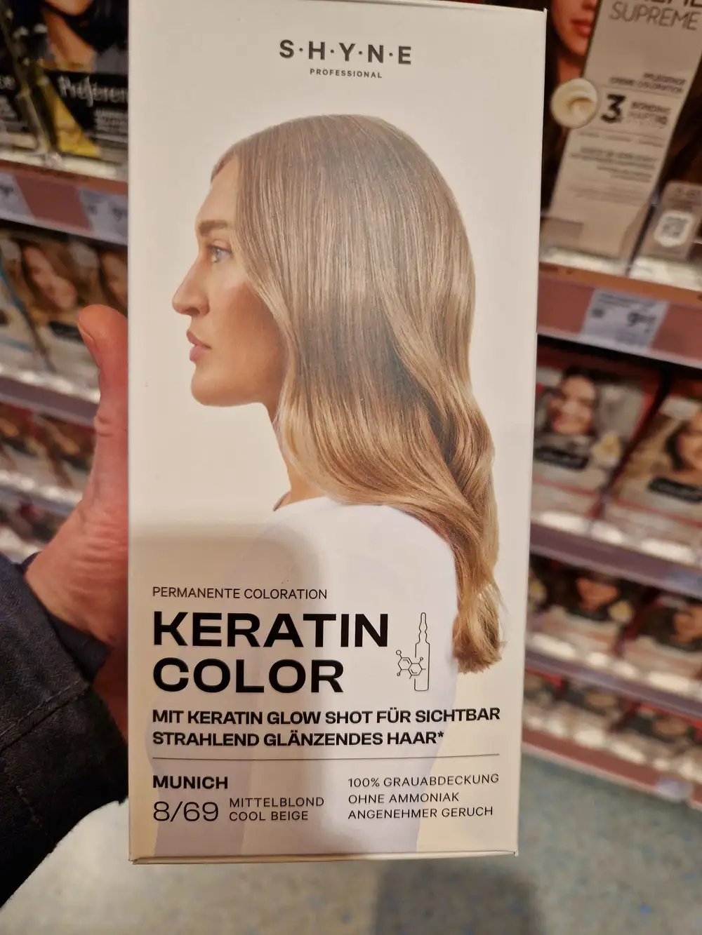 S.H.Y.N.E - Keratin color - Permanente coloration 8/69 cool beige