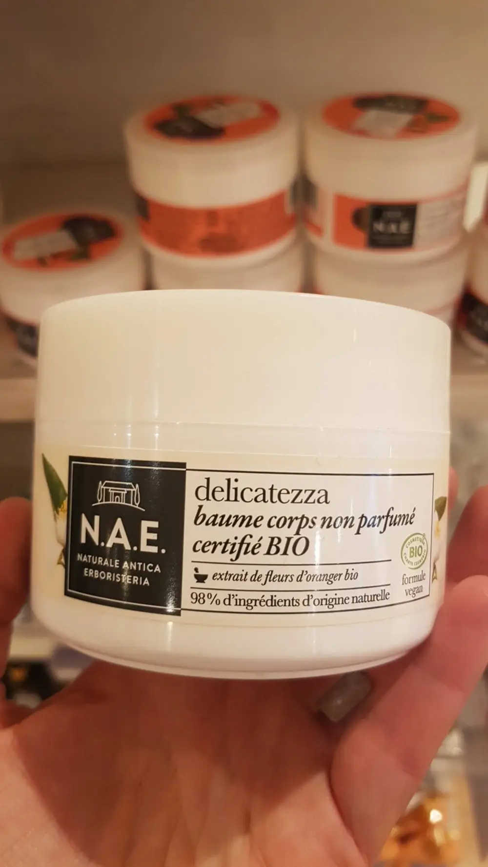 N.A.E. - Delicatezza - Baume corps non parfumé bio