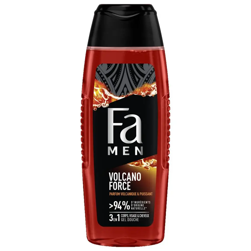 FA - FA MEN SHAMPOOING-DOUCHE POLYNESIA - VOLCANO FORCE PUISSANT FLACON 250 ML