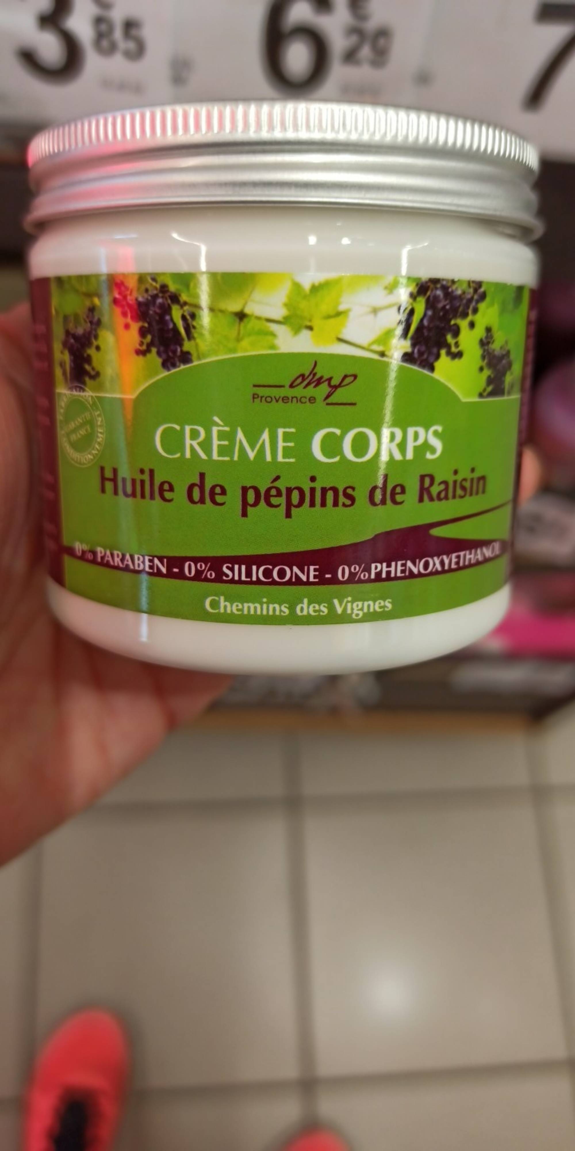 DMP DU MONDE À LA PROVENCE - Huile de pépins de Raisin - Crème corps 