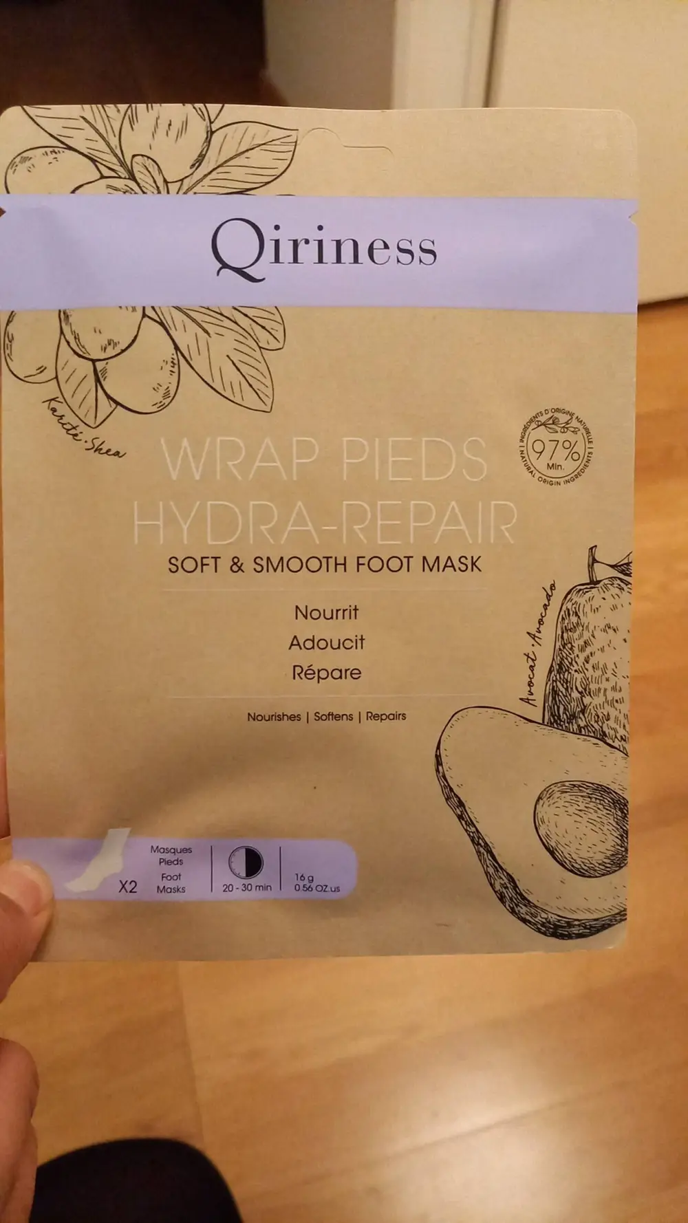 QIRINESS - Wrap pieds hydra-repair - Masques pieds