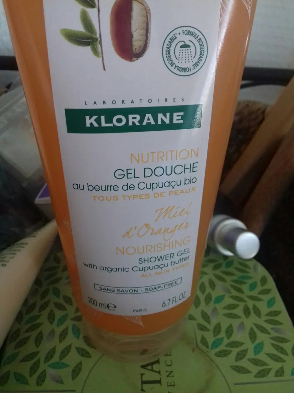 KLORANE - Miel d'oranger - Gel douche au beurre de Cupuaçu bio