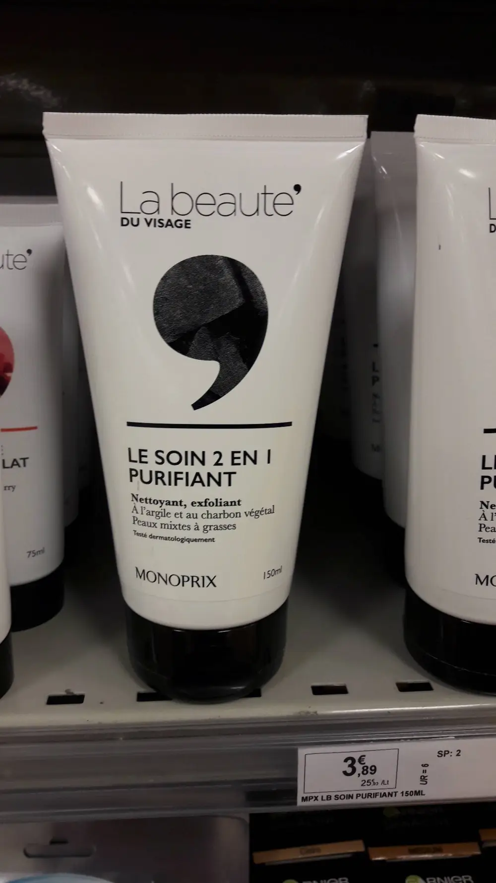 MONOPRIX - La beauté du visage - Le soin 2 en 1 purifiant