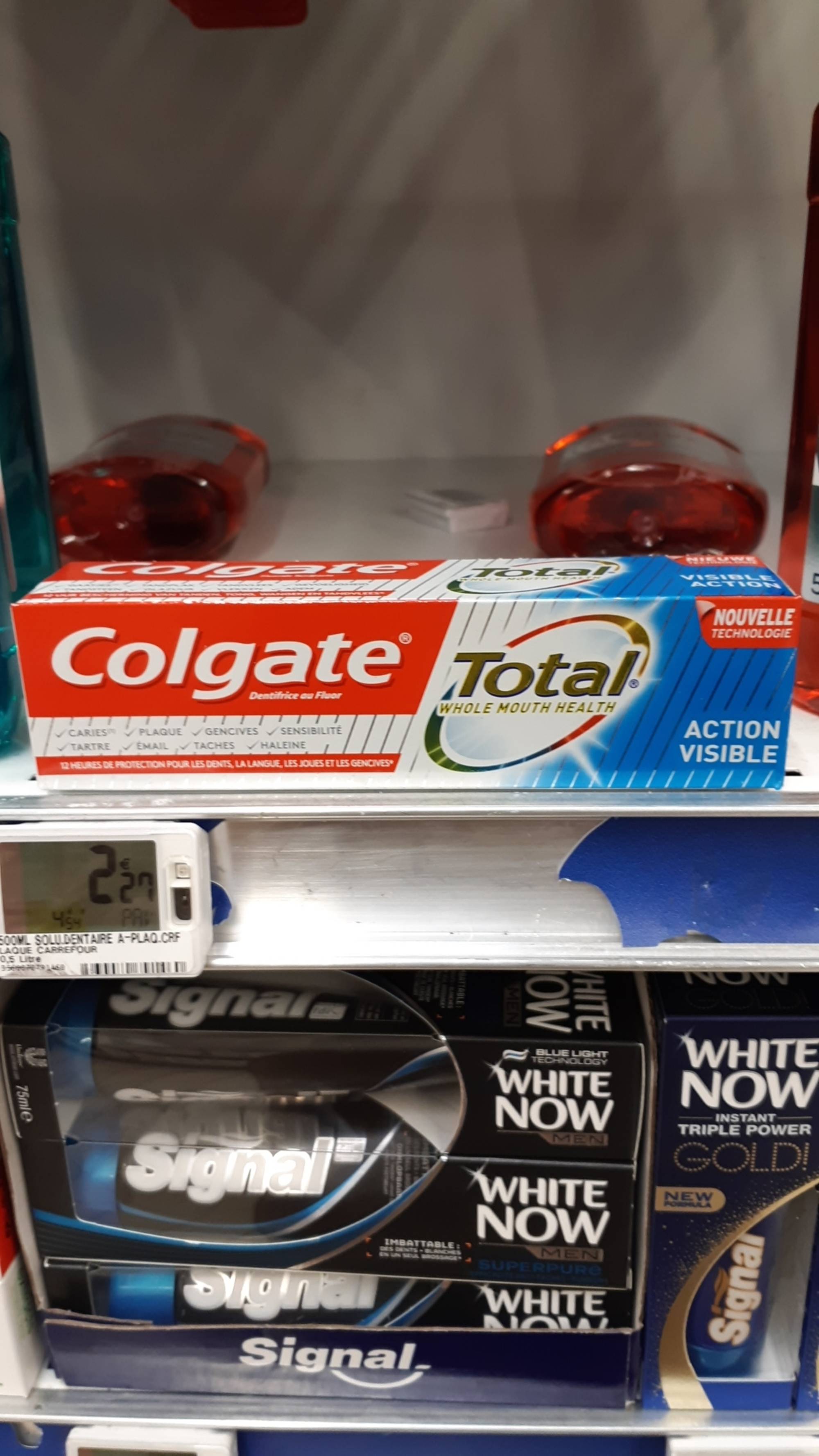 COLGATE - Total action visible - Dentifrice au fluor