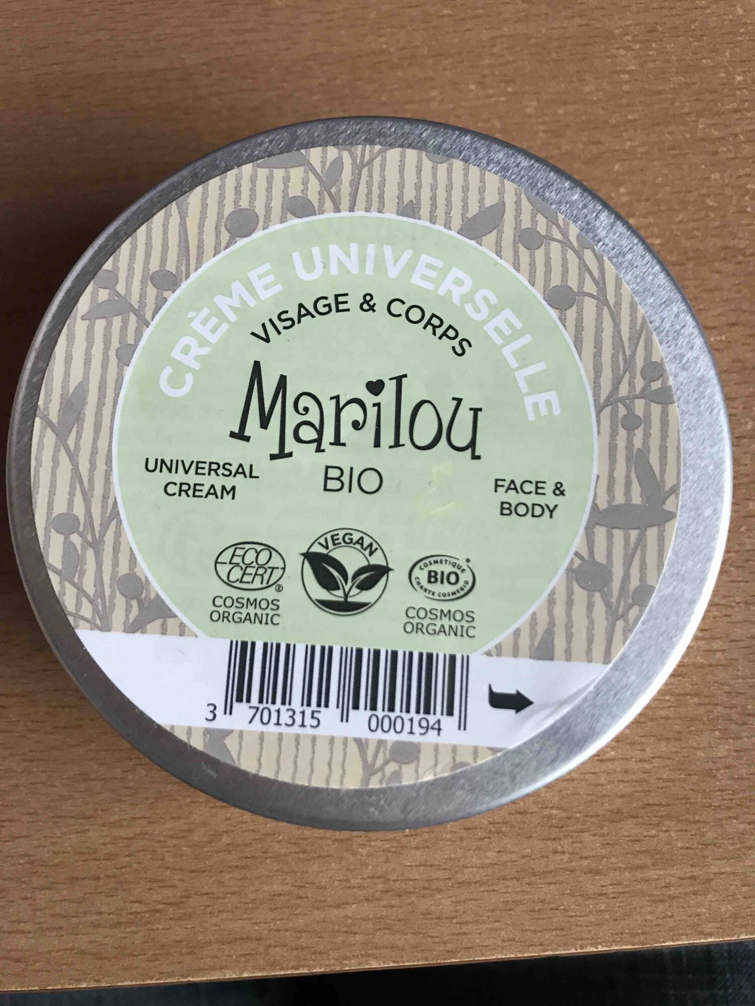MARILOU - Crème universelle visage & corps bio