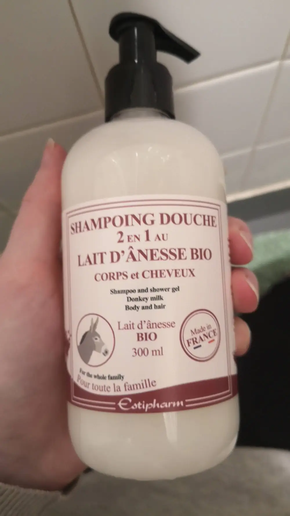 ESTIPHARM - Shampoing douche 2 en 1 au lait d'ânesse bio