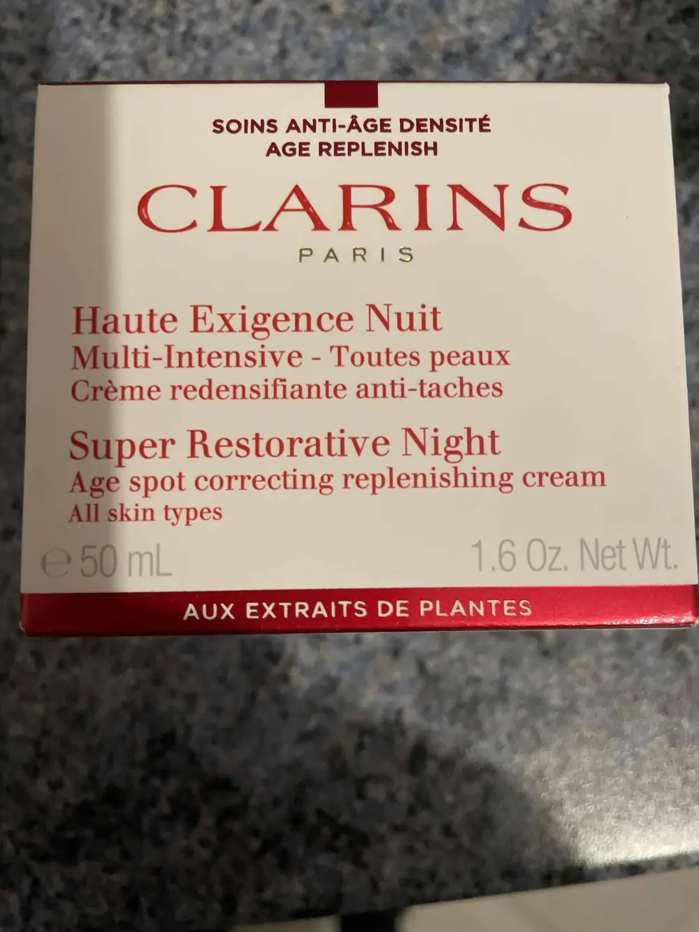 CLARINS - Haute exigence nuit - Crème redensifiante anti-taches