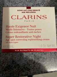 CLARINS - Haute exigence nuit - Crème redensifiante anti-taches
