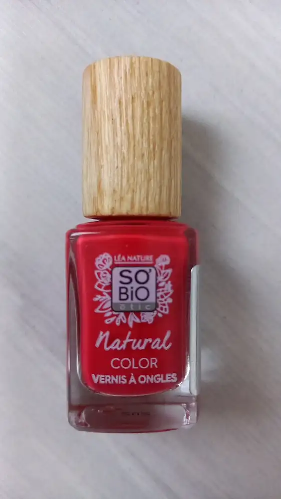 SO'BIO ÉTIC - Natural color - Vernis à ongles 25 rouge coquelicot