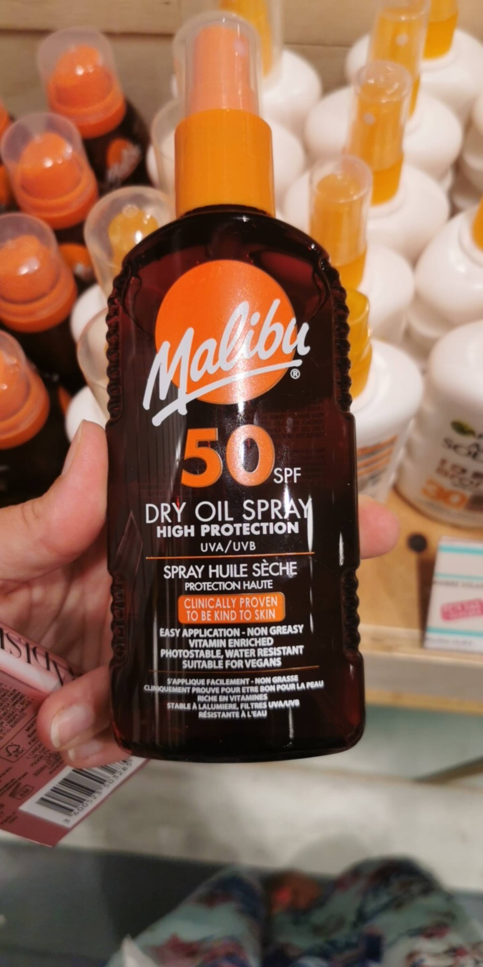 MALIBU - Spray huile sèche SPF 50
