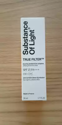 SUBSTANCE OF LIGHT - True filter - Brume protectrice urbaine spf 25 pa+++