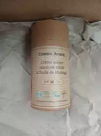 COMME AVANT - Crème solaire minérale solide SPF 30