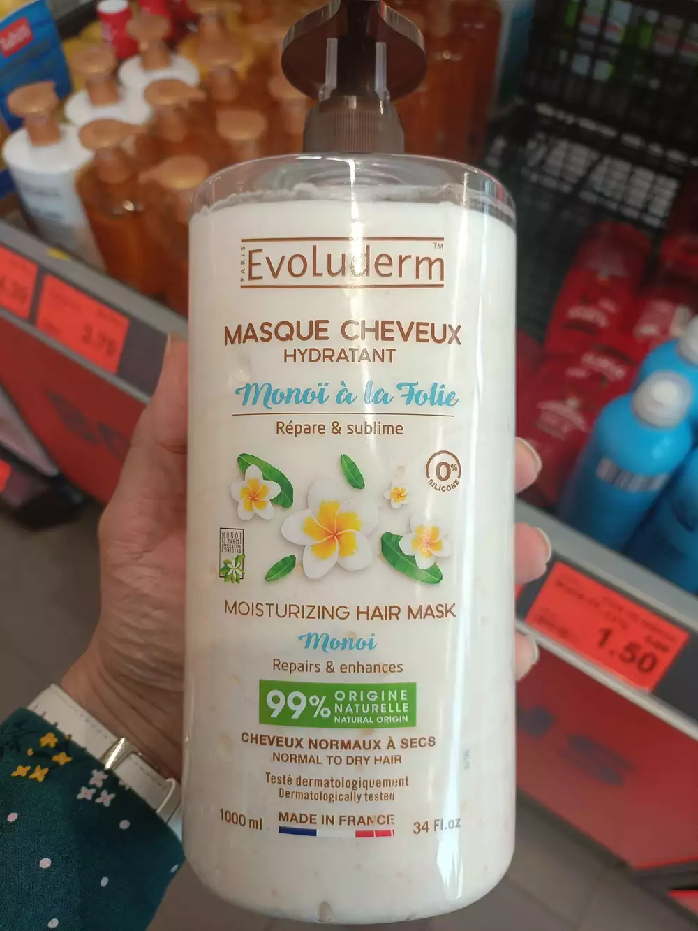 EVOLUDERM - Masque cheveux monoï de la folie