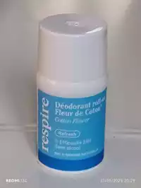 RESPIRE - Déodorant roll-on fleur de coton 24h