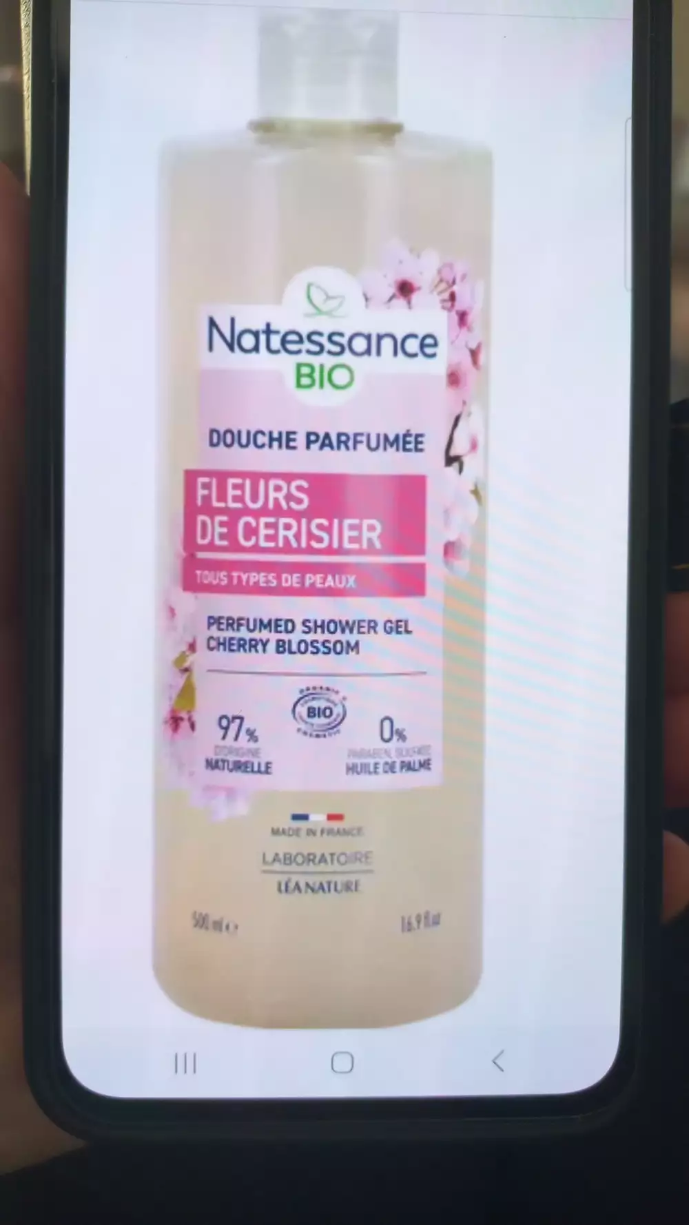 NATESSANCE - Douche parfumée fleurs de cerisier