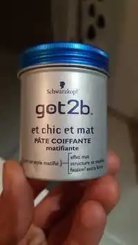 GOT2B - Schwarzkopf - Pâte coiffante matifiante