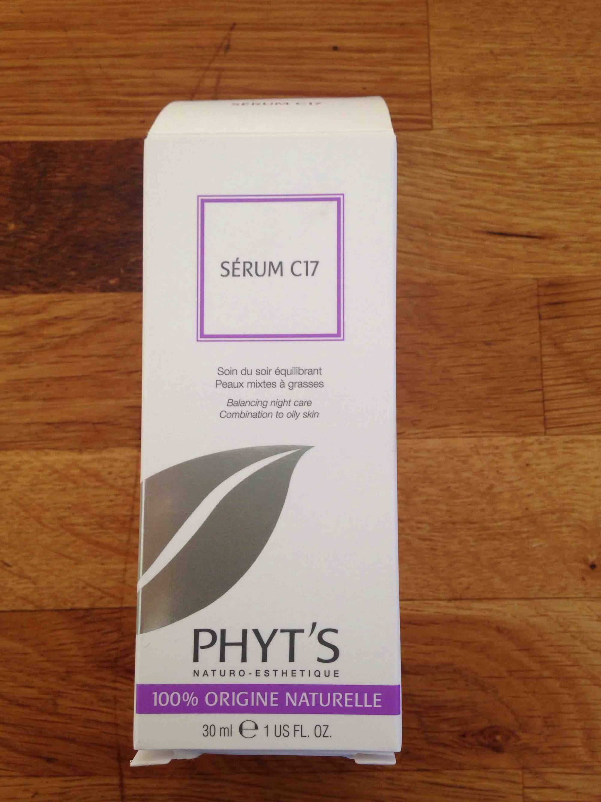 PHYT'S - Sérum C17 - Soin du soir équilibrant peaux mixtes à grasses