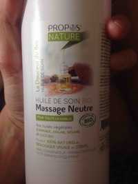 PROPOS'NATURE - Huile de soin bio massage neutre