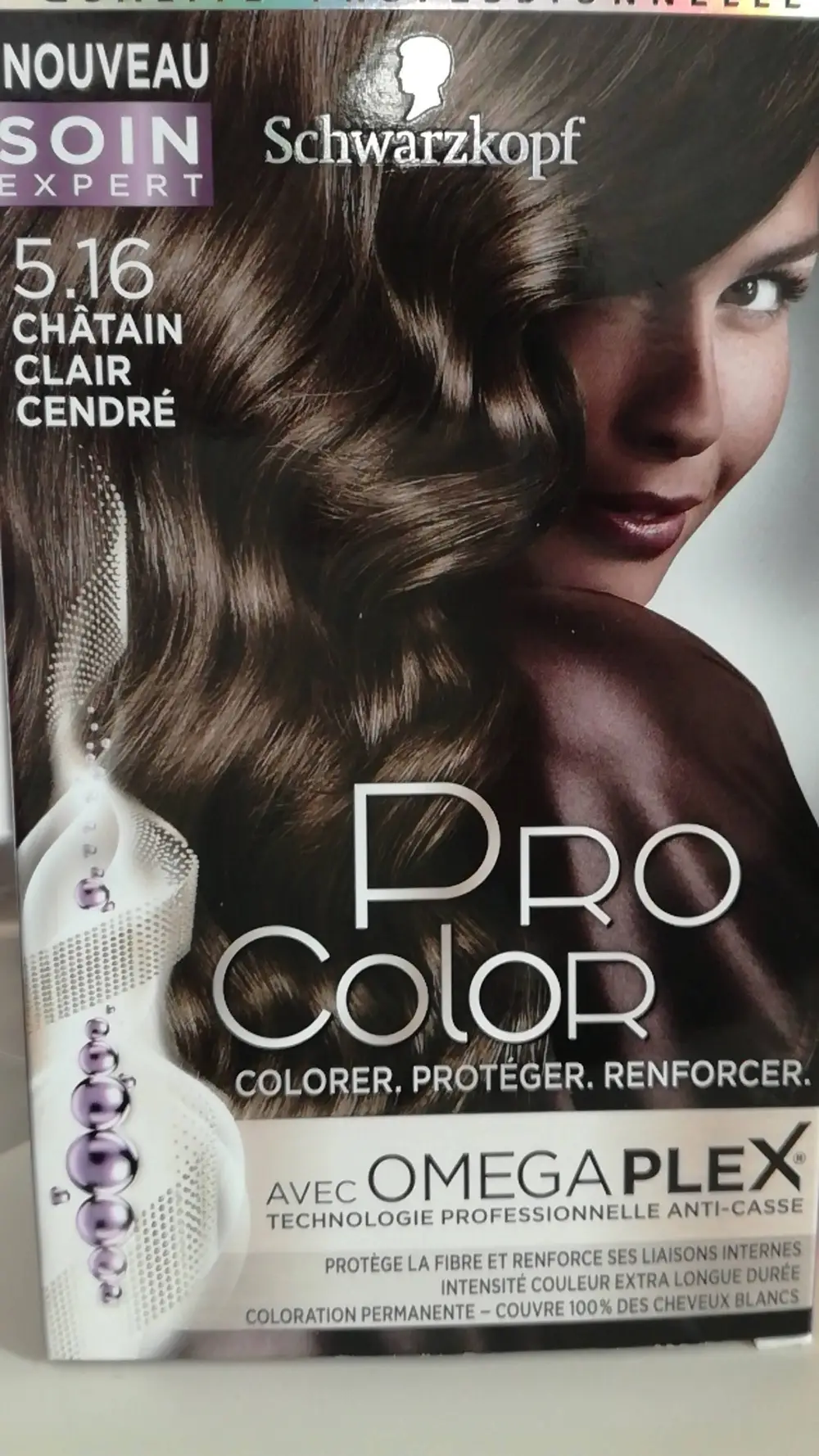 SCHWARZKOPF - Pro color - Coloration permanente 5.16 châtain clair cendré