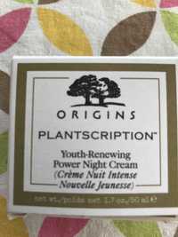 ORIGINS - Plantscription - Crème nuit intense